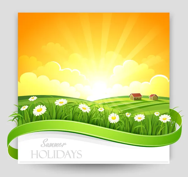 Summer banner — Stock Illustration Summer banner Stock Vector