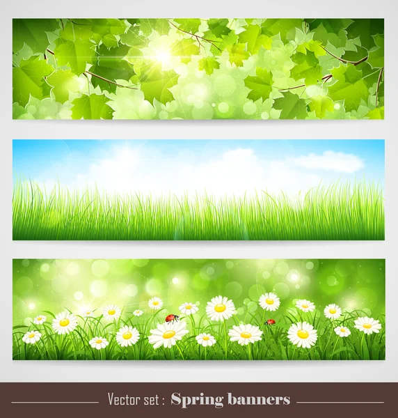 Spring banners — Stock Vector