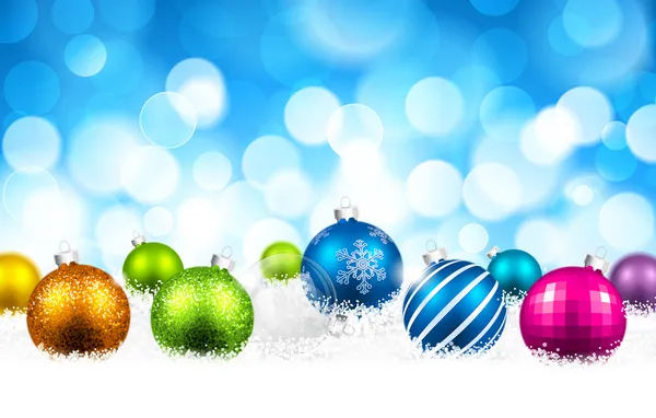 Bolas de color de Navidad — Vector de stock