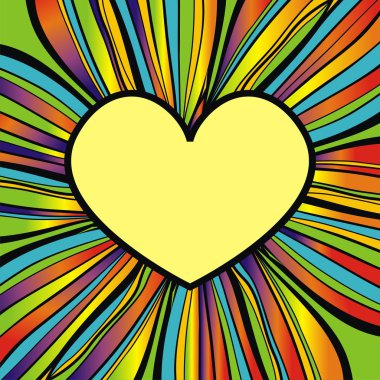 çiçek vektör kalp