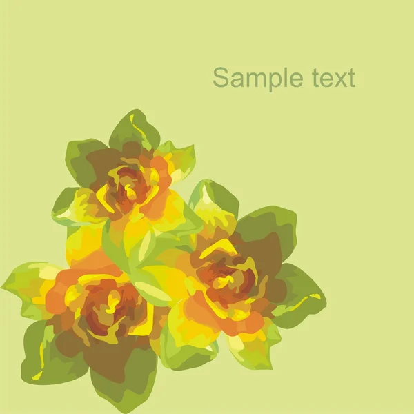 Carte postale florale — Image vectorielle