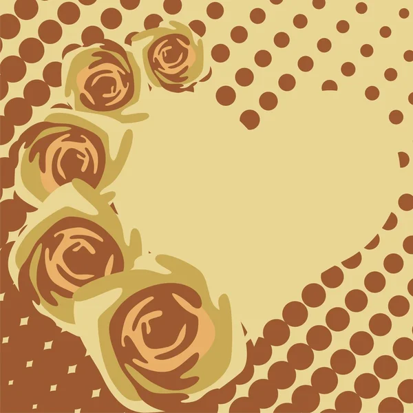 Carte postale avec fleurs — Image vectorielle
