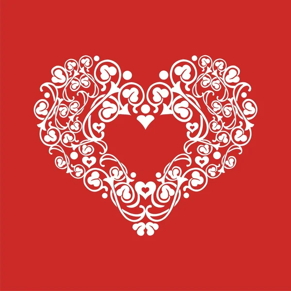 Postal vectorial con corazón — Vector de stock