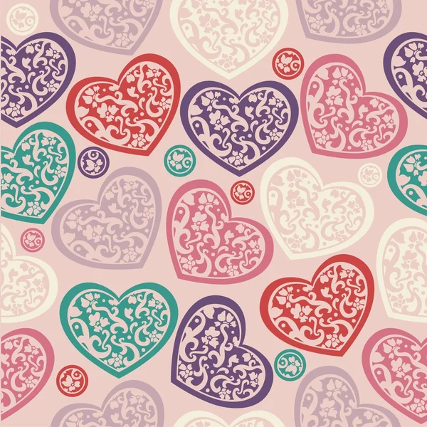 Seamless hearts — Stock Vector