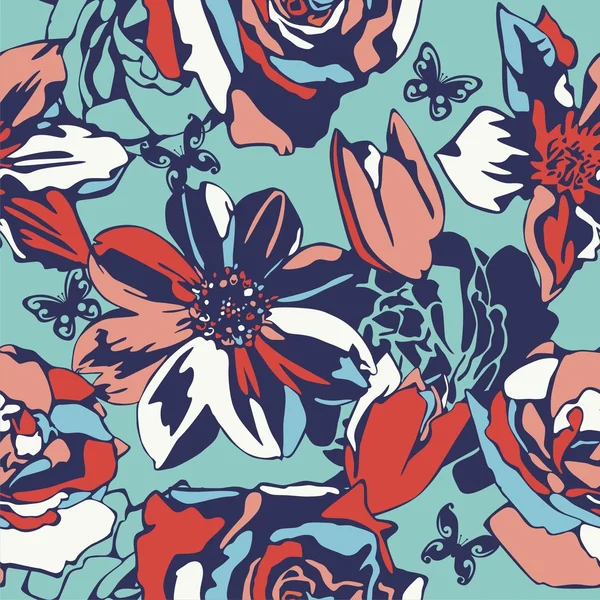 Texture vectorielle florale — Image vectorielle