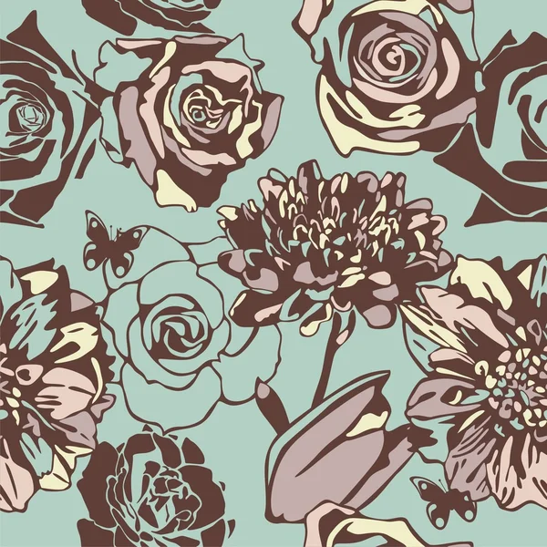 Textura floral vectorial — Archivo Imágenes Vectoriales