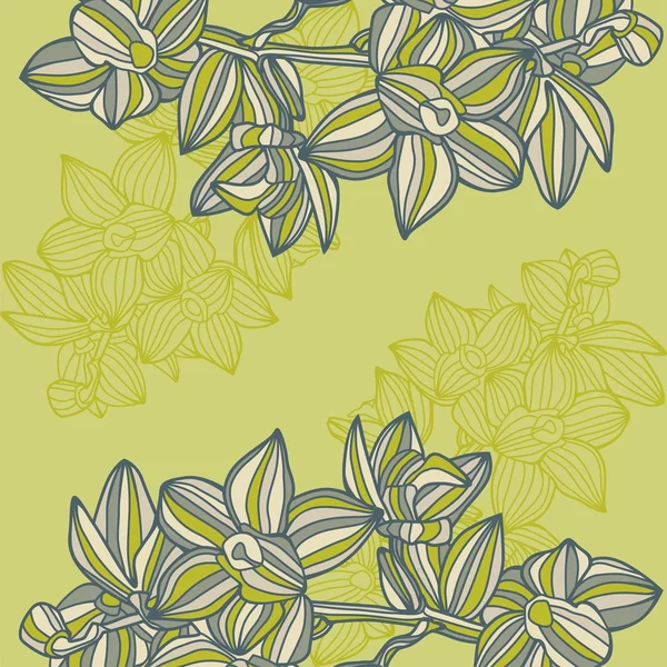 Carte postale florale — Image vectorielle
