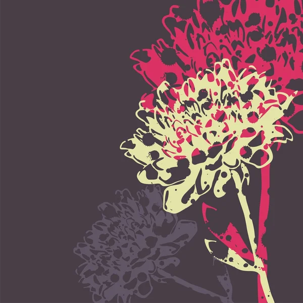 花のポストカード — ストックベクタ