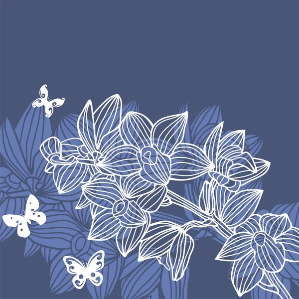 Postal floral — Vector de stock