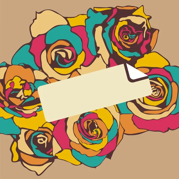 Floral καρτ ποστάλ — Διανυσματικό Αρχείο