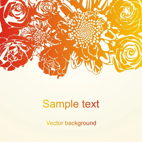 Postal floral — Vector de stock