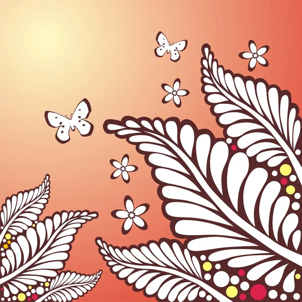 Floral vector briefkaart — Stockvector