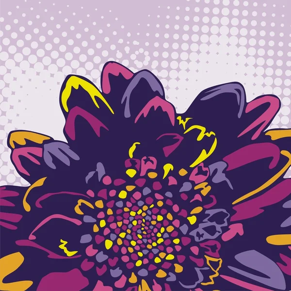 Postal vectorial floral — Vector de stock