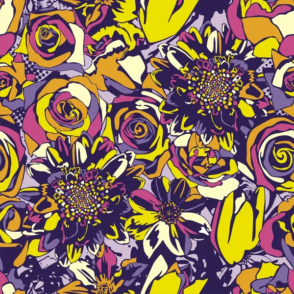 Carte postale vectorielle florale — Image vectorielle