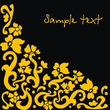 çiçek vektör kartpostal