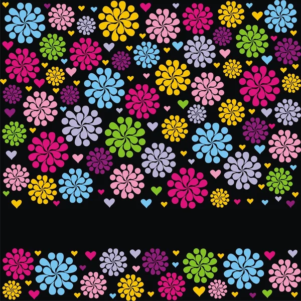 Floral vector briefkaart — Stockvector