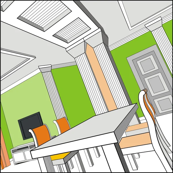 Vector interior — Stock Vector