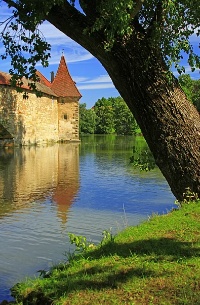 Tembok kota Weissenburg, Bavaria — Stok Foto