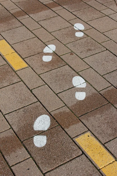 그려진된 발자국 — 스톡 사진
