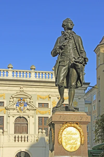 Goethe monument, Leipzig, Germany — Zdjęcie stockowe