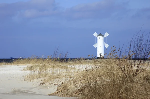 Farol de moinho Swinoujscie — Fotografia de Stock