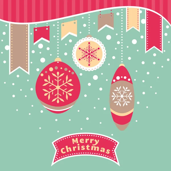 Christmas retro card — Stock Vector