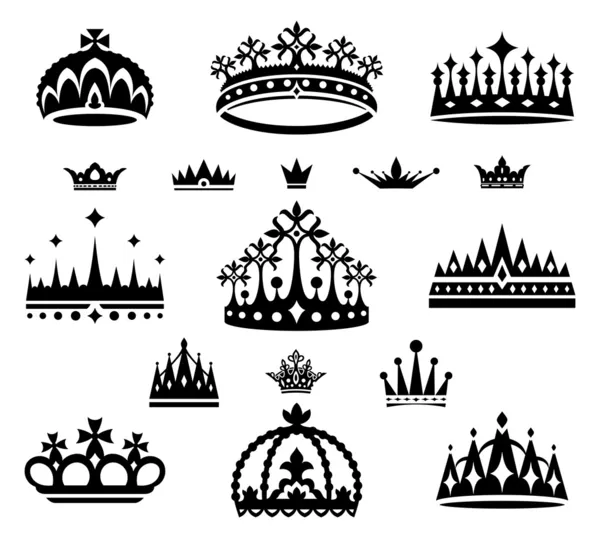 Set of crowns — Stock Vector