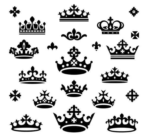 Set of crowns — Stock Vector