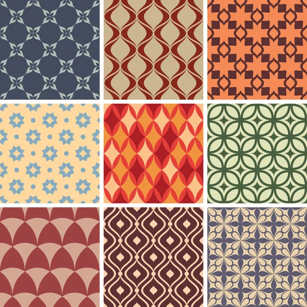 Abstract seamless patterns — Stock Vector