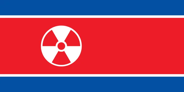 Coreia do Norte nuclear — Vetor de Stock