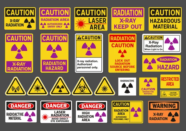 Radyasyon işaretleri — Stok Vektör