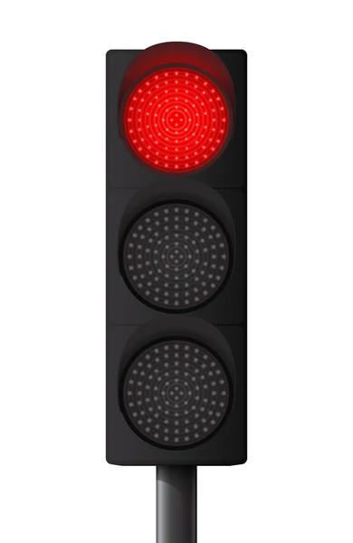 Red traffic light — Stock Vector