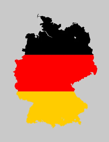 Niemcy flaga mapa — Wektor stockowy