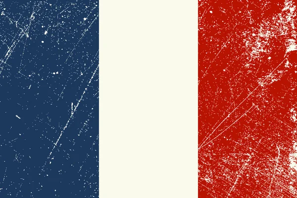 Drapeau français vintage — Image vectorielle