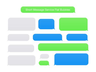 Short Message Service Flat Bubbles clipart