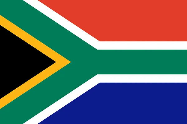 Bandiera sudafricana — Vettoriale Stock