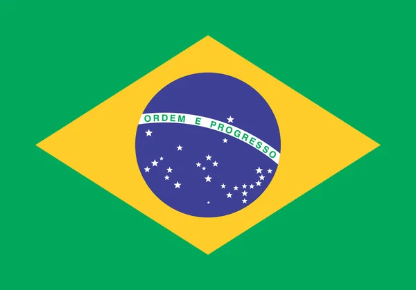 Bandiera brasiliana — Vettoriale Stock