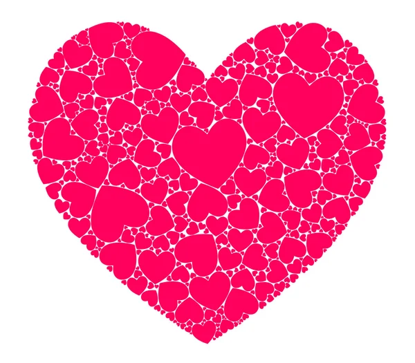 Corazones en el corazón — Vector de stock