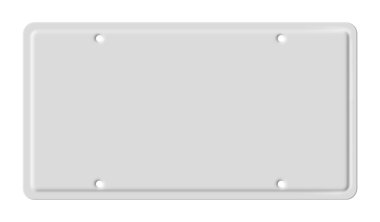 Blank car plate clipart