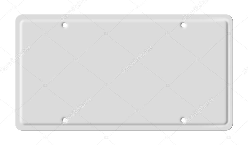 Blank car plate