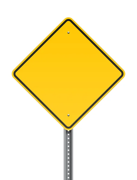 Blank warning road sign — Stock Vector