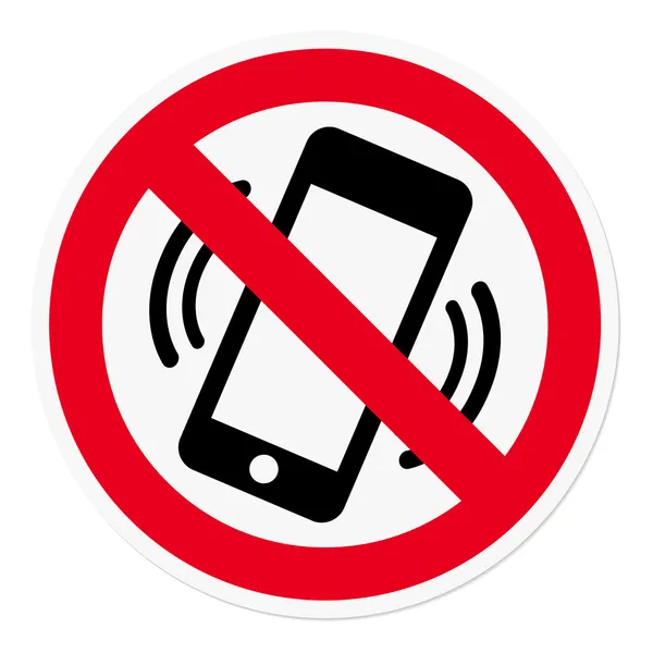 Telefone móvel proibido —  Vetores de Stock
