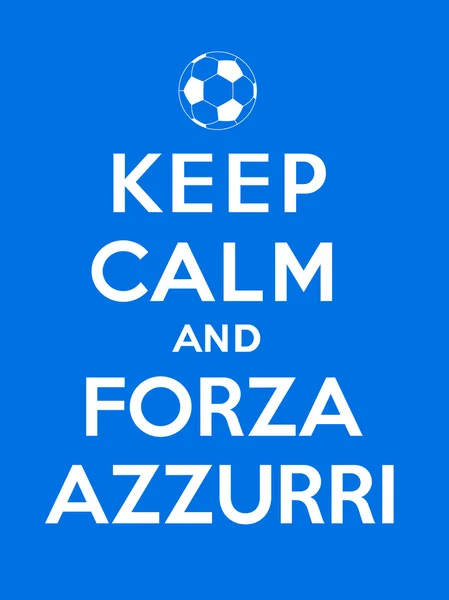 Keep calm and Forza Azzurri — Stock Vector
