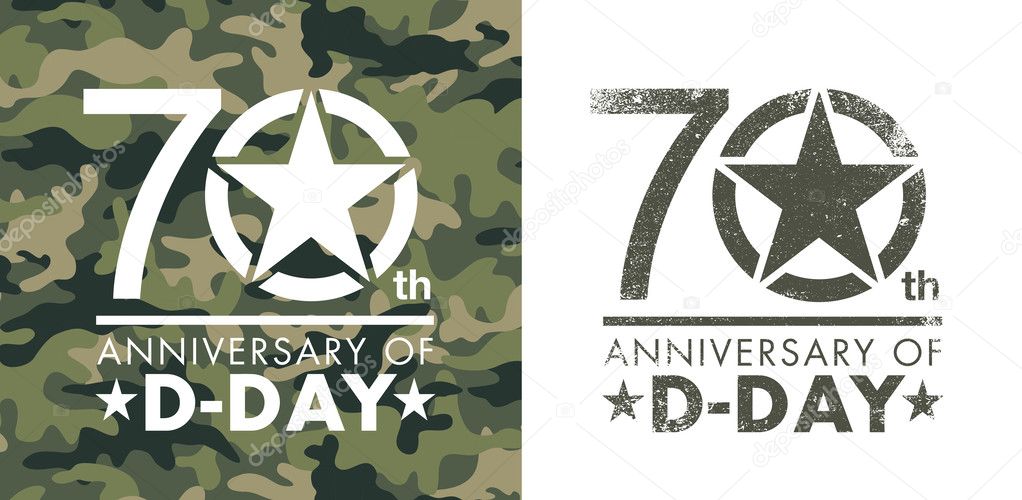Vector illustration for the 70th anniversary of D-Day event in France