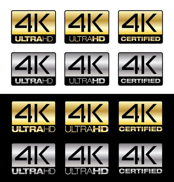 4k ultra hd set on transparent background high Vector Image