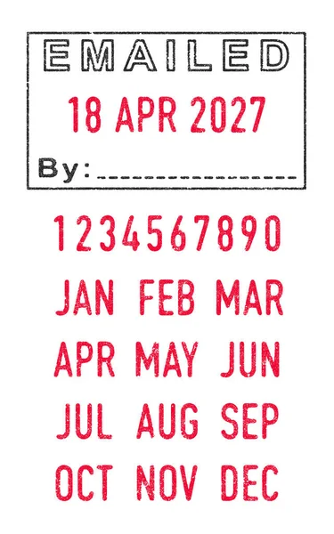 Vektorové Znázornění Poštovního Razítka Upravitelná Data Den Měsíc Rok Inkoustovými — Stockový vektor