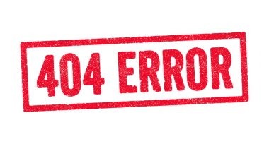 404 kelimesinin vektör illüstrasyonu Kırmızı mürekkep damgasında hata