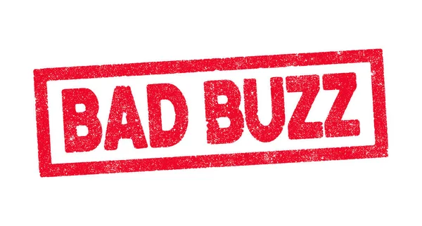 Kırmızı Mürekkepli Bad Buzz Kelimesinin Vektör Illüstrasyonu — Stok Vektör