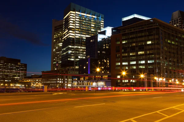 Boston Straßen bei Nacht — Stockfoto