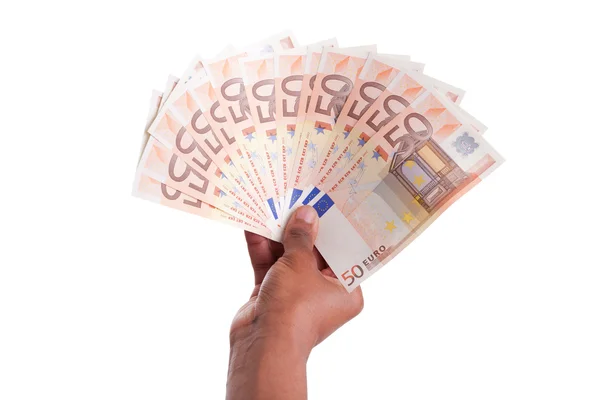 African hand holding money — Stock Photo, Image
